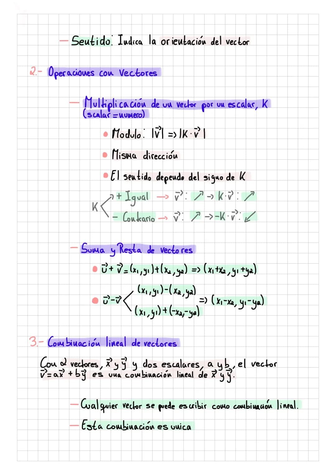 Vectores
1.- Definición
Un vector es un
escribe de
forma
3
ул
punto
va
que
de
Uu
segmento
•a AB (El vector va de A a B).
+++++++++>x
a
otro
