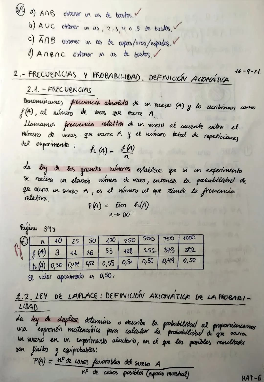 
<h2 id="experimentosaleatoriosydeterministas">Experimentos aleatorios y deterministas</h2>
<p>Un <strong>experimento aleatorio</strong> es 