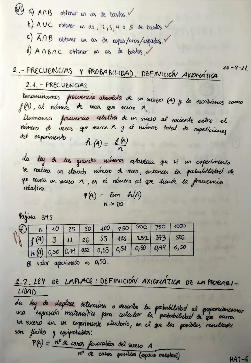
<h2 id="experimentosaleatoriosydeterministas">Experimentos aleatorios y deterministas</h2>
<p>Un <strong>experimento aleatorio</strong> es 