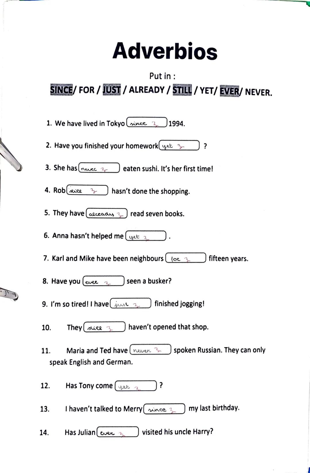 # Stative Verbs

1. Right now, my brother... TV in the
living room.
a) watches
b) is watching

2. Ardis is in her room. She... her
homework.