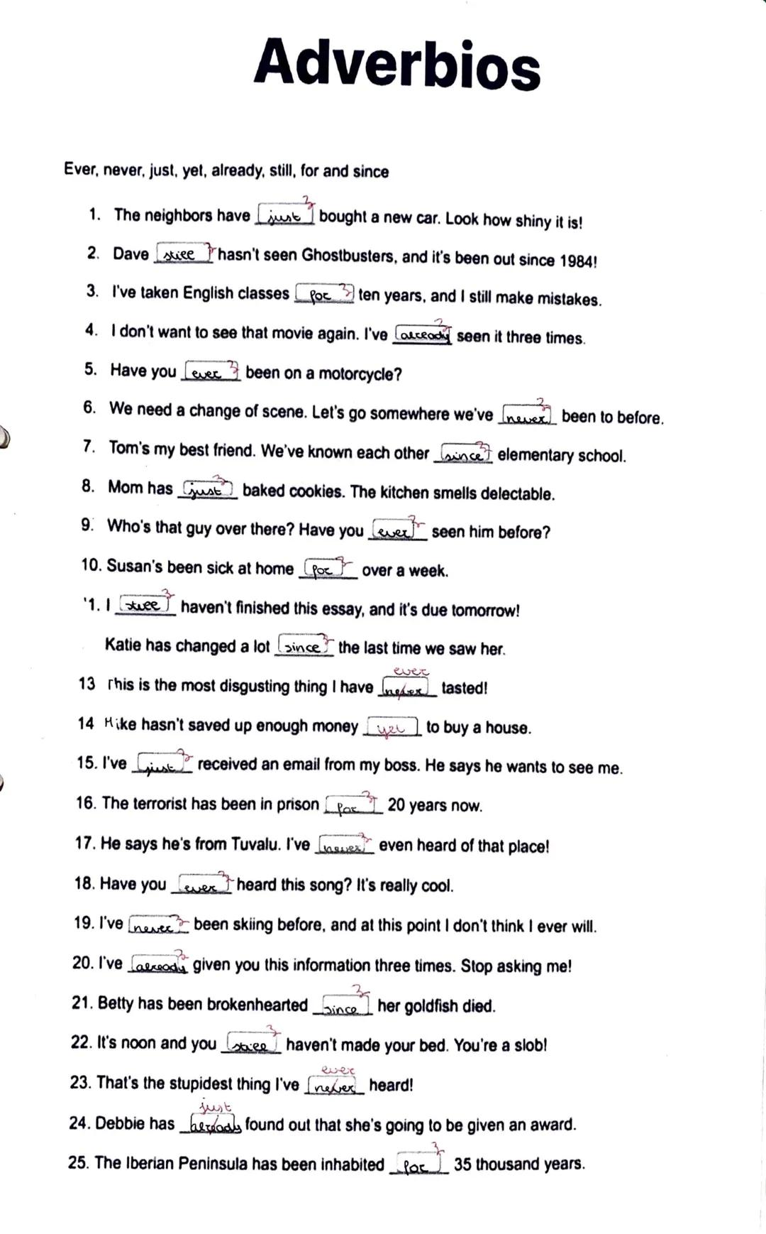 # Stative Verbs

1. Right now, my brother... TV in the
living room.
a) watches
b) is watching

2. Ardis is in her room. She... her
homework.