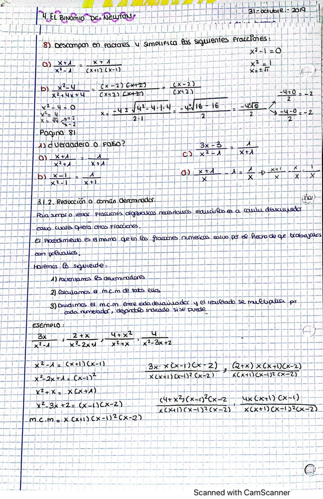 3
Ejercicios
INTRODUCCIÓN
tema 2: Polinomios Y
Fracciones
Algebraicas
-valor de las expresiones con letras y Simbolos
Rigor en las expresion