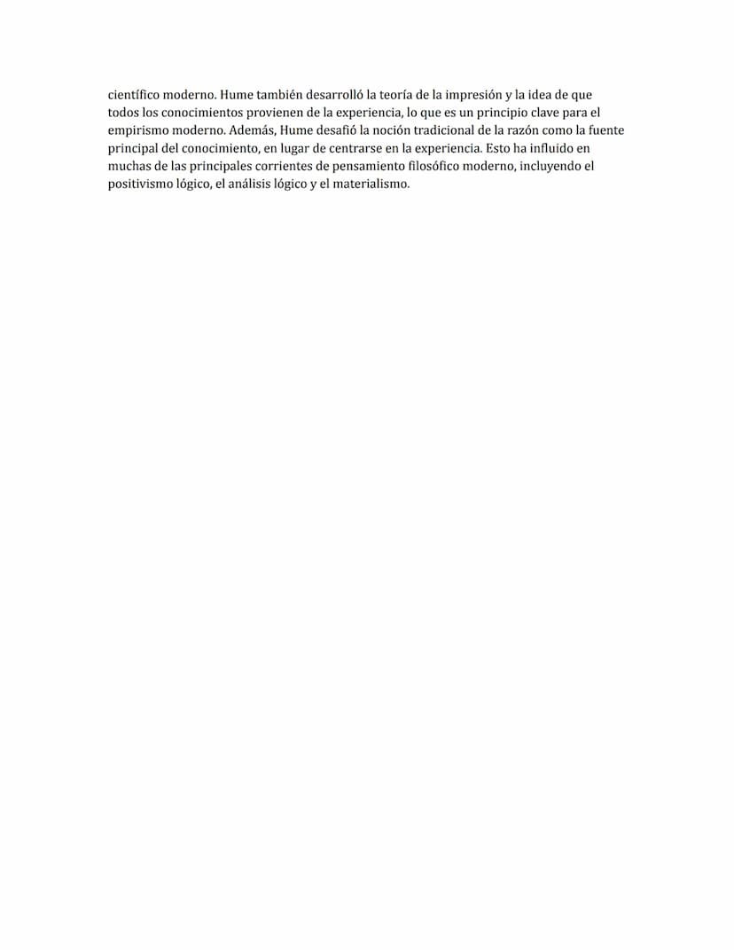 Ejercicio David Hume
0. ¿En qué año nació David Hume?
David Hume nació en 1711.
1. ¿Cuáles eran los principales intereses filosóficos de Dav
