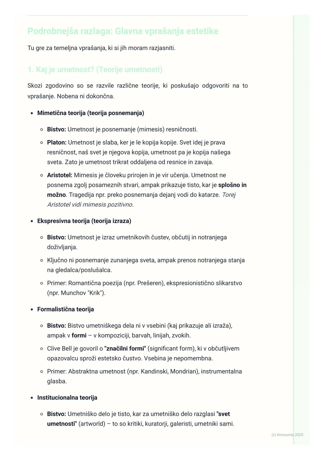 # Estetika in filozofija umetnosti

Uvod v estetiko

Estetika je veja filozofije, ki se ukvarja s preučevanjem lepega, umetnosti in
estetske