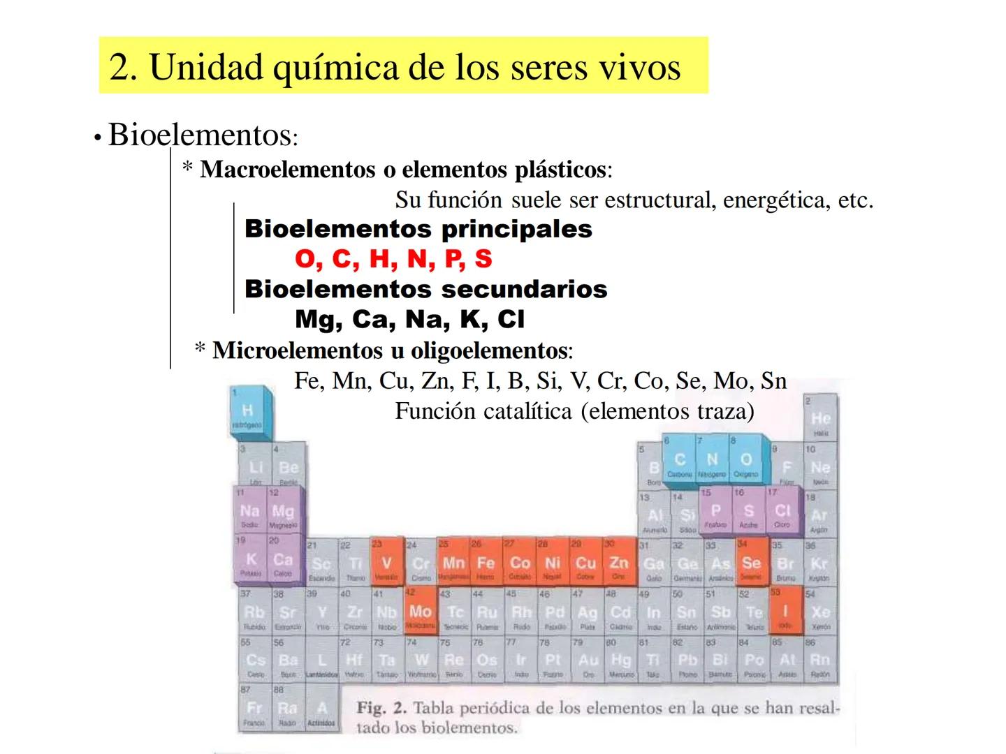 TEMA 1. LOS SERES VIVOS:
COMPOSICIÓN Y FUNCIÓN.
1. Características diferenciales de los seres
vivos
2. Unidad química
3. Agua y sales minera
