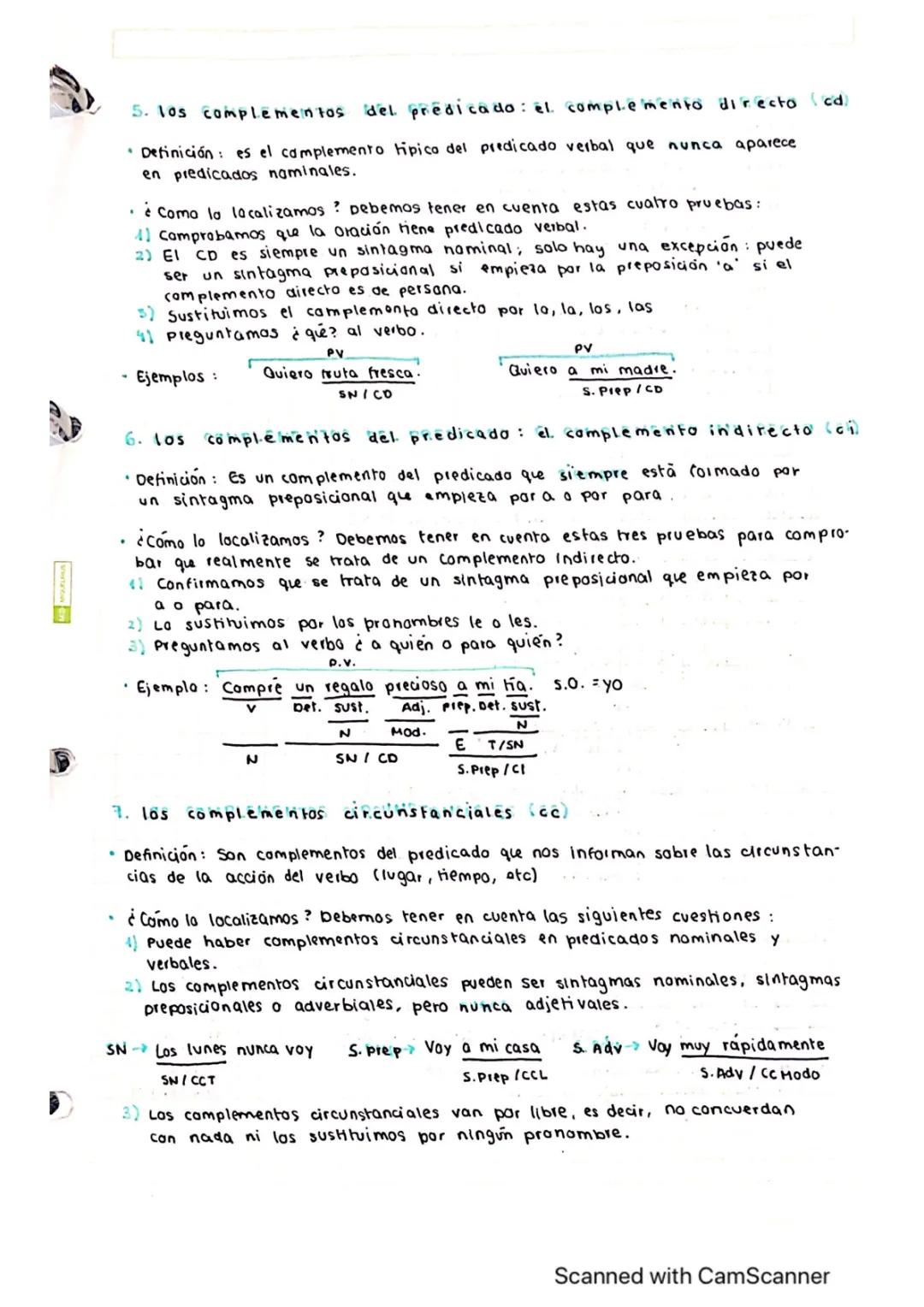 Entendiendo los Complementos del Predicado