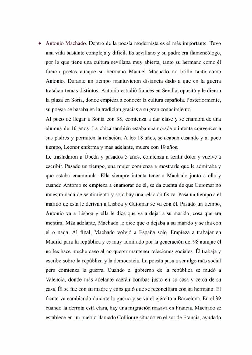 El modernismo y la generación del 98
• Contexto histórico: Fue un periodo tranquilo, con levantamientos y revueltas,
pero con una estabilida