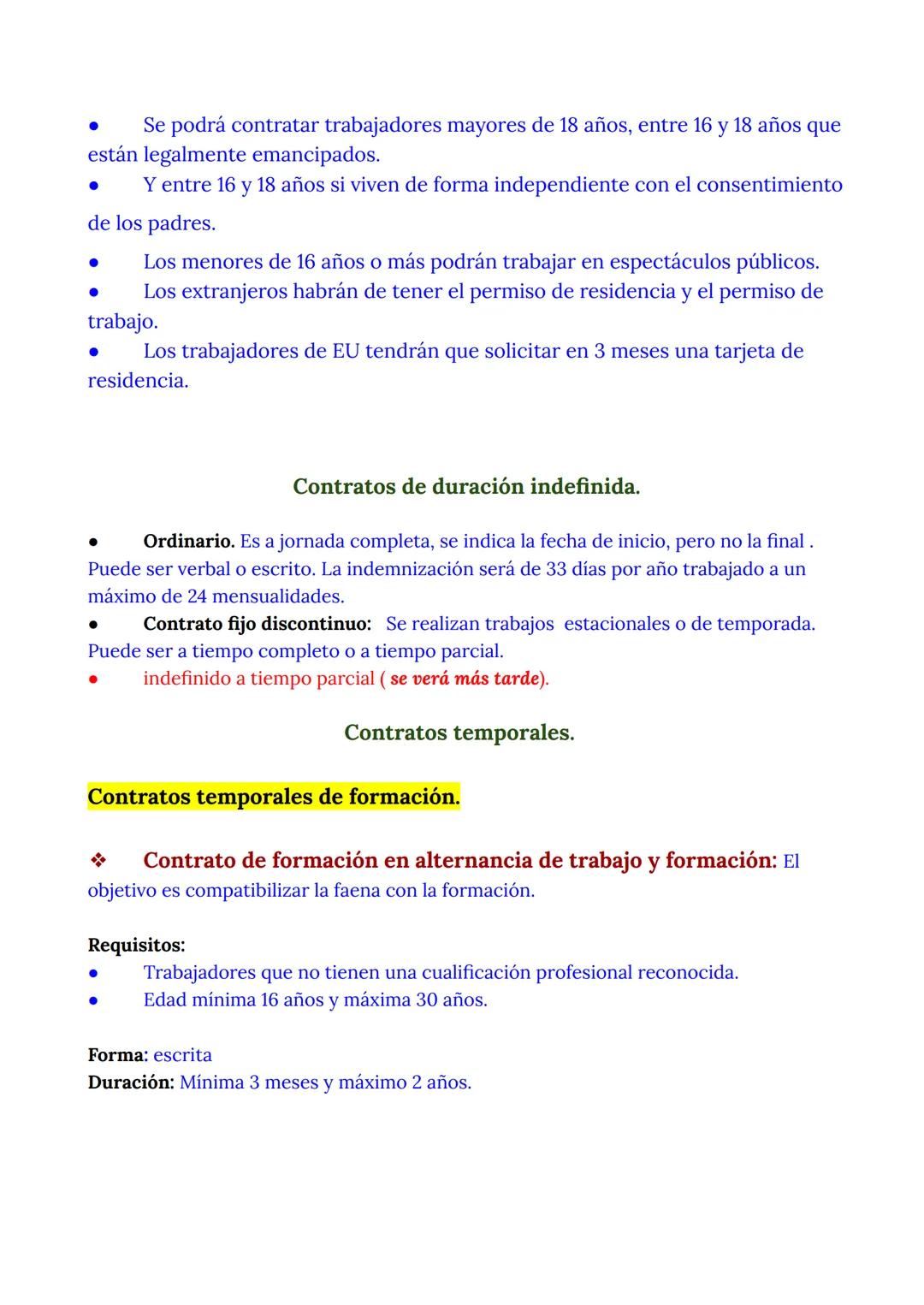 APUNTES C11
CONTRATO DE TRABAJO
¿Qué es un contrato de trabajo?
El contrato de trabajo es un acuerdo entre el empresario y el trabajador, po