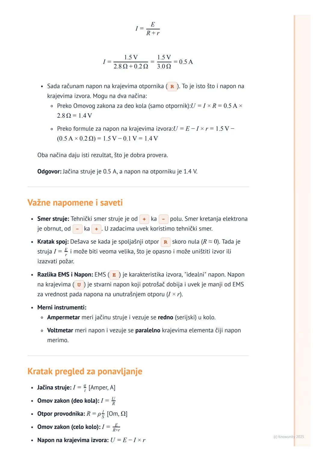 # Električna Struja i Ohmov Zakon

Uvod u električnu struju

Električna struja je usmereno kretanje naelektrisanih čestica, najčešće elektro