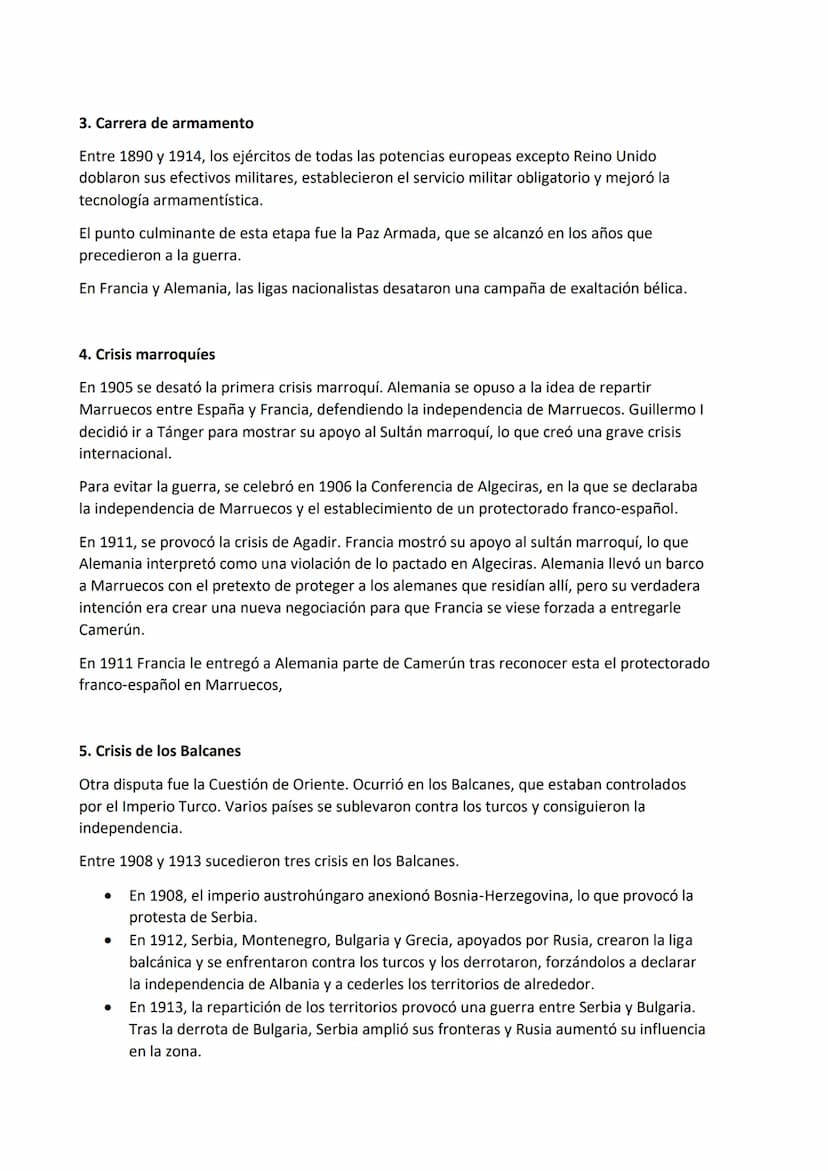 1. Rivalidades entre las grandes potencias
Las relaciones entre Francia y Alemania eran muy convulsas debido a las reivindicaciones
francesa