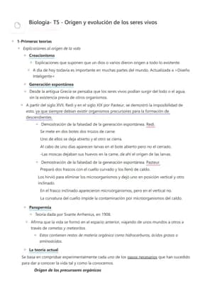 Know ORIGEN Y EVOLUCIÓN DE LOS SERES VIVOS 4ºESO thumbnail