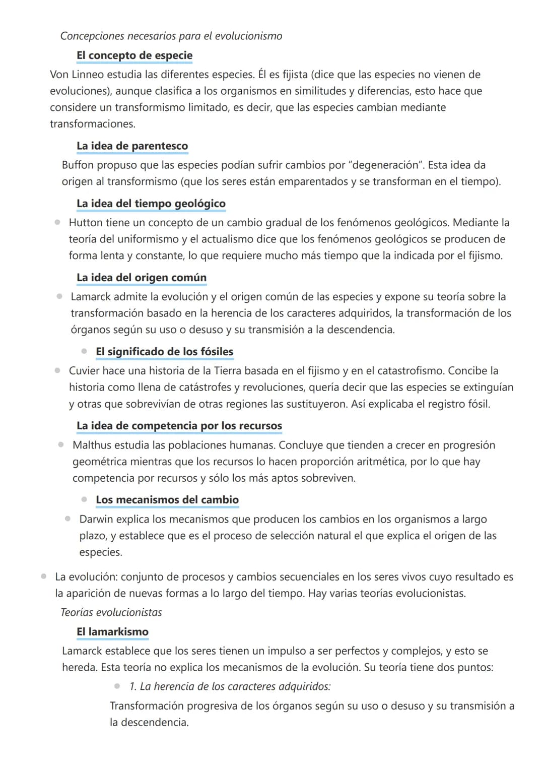 Biología - T5 - Origen y evolución de los seres vivos
• 1-Primeras teorías
● Explicaciones al origen de la vida
• Creacionismo
• Explicacion