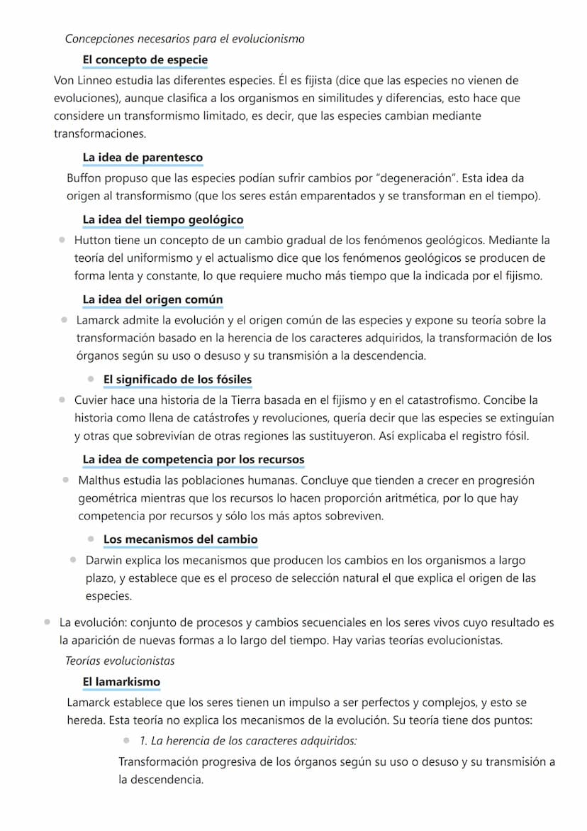 Biología - T5 - Origen y evolución de los seres vivos
• 1-Primeras teorías
● Explicaciones al origen de la vida
• Creacionismo
• Explicacion