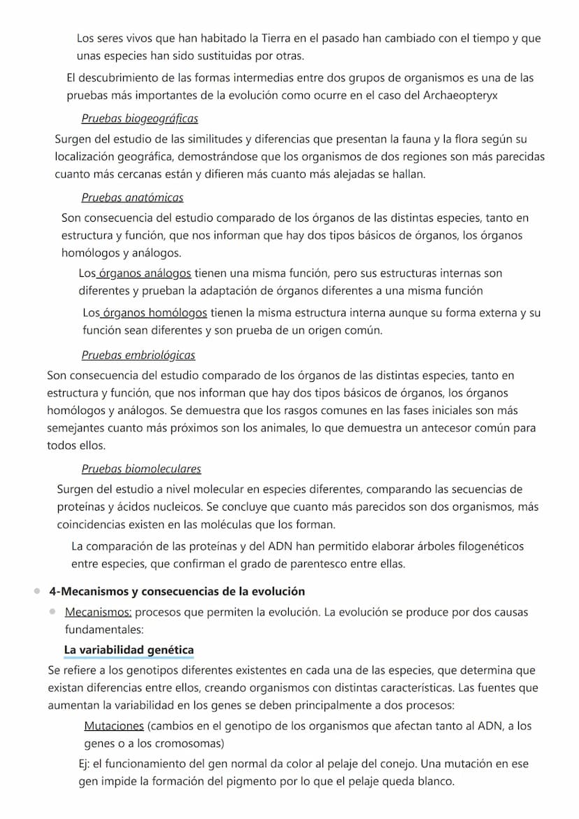 Biología - T5 - Origen y evolución de los seres vivos
• 1-Primeras teorías
● Explicaciones al origen de la vida
• Creacionismo
• Explicacion