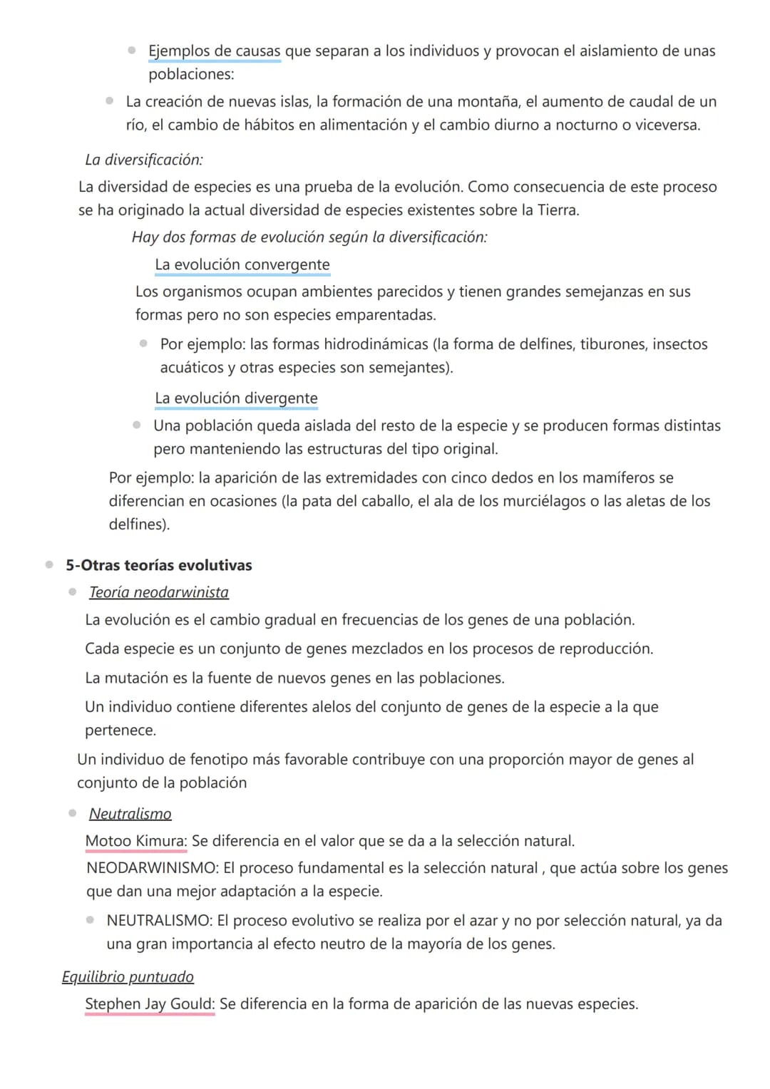 Biología - T5 - Origen y evolución de los seres vivos
• 1-Primeras teorías
● Explicaciones al origen de la vida
• Creacionismo
• Explicacion