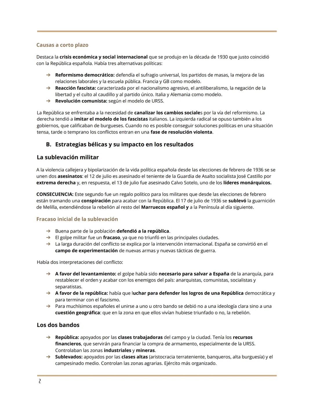 LA GUERRA CIVIL ESPAÑOLA
UNIDAD 1: Causas y consecuencias de las guerras s.XX
Antecedentes a la guerra
Tras un período muy inestable se inst