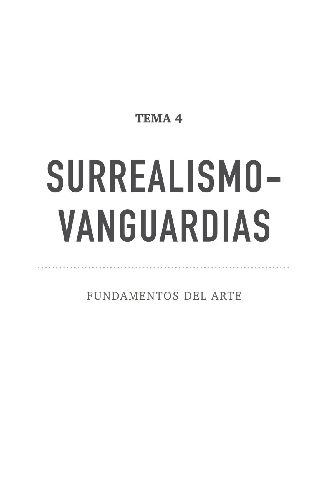 TEMA 8
LA II GUERRA
MUNDIAL
FUNDAMENTOS DEL ARTE TEMA 4
EL
MODERNISMO
FUNDAMENTOS DEL ARTE TEMA 3

IMPRESIONISMO
Y VANGUARDIAS

------------