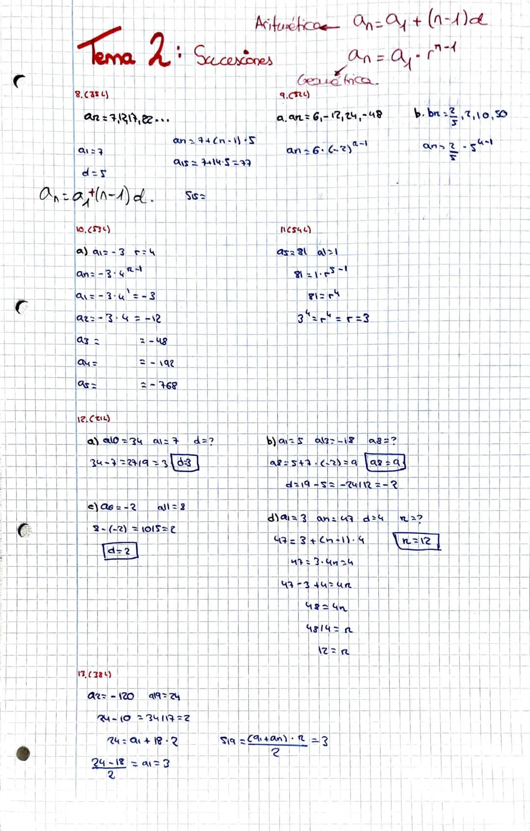 Tema 2: Sucesiones
Sucesiones
Sucesiones
Genera
Aritmetrica
1, 2, 3, 4, 5, 6... -) sumo | => 6
2,4,8, 16, 32... - multiplico x2 => 64
-1,1,2