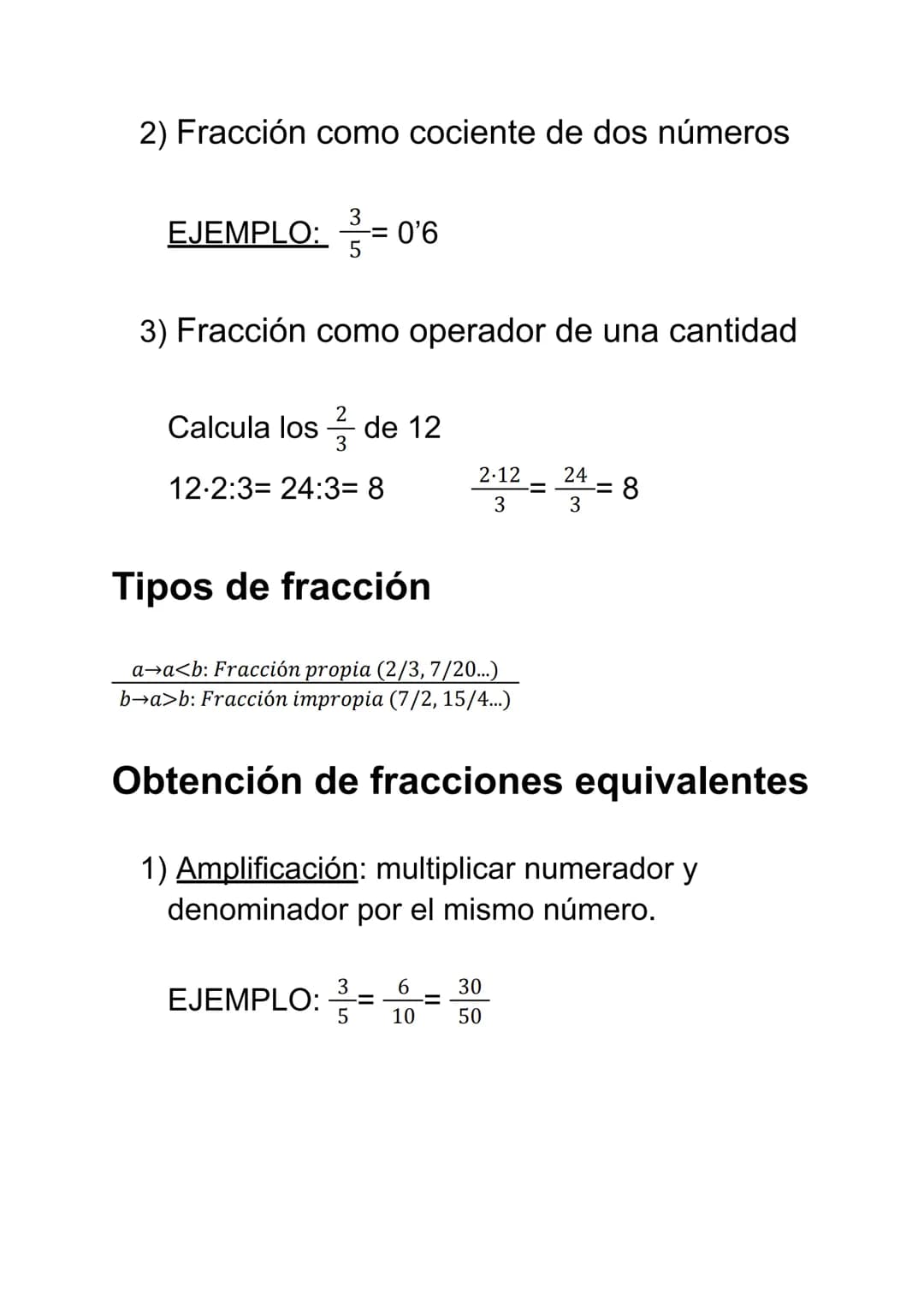 FRACCIONES
Fracción es una expresión donde a y b son
números naturales y b#0 (es un número
cualquiera diferente a 0).
a Numerador
b→Denomina