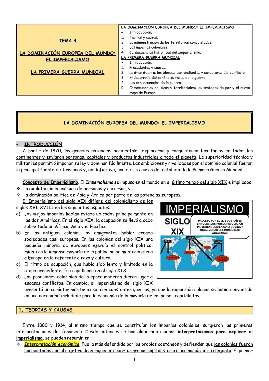 Historia Tema 4 1°Bach