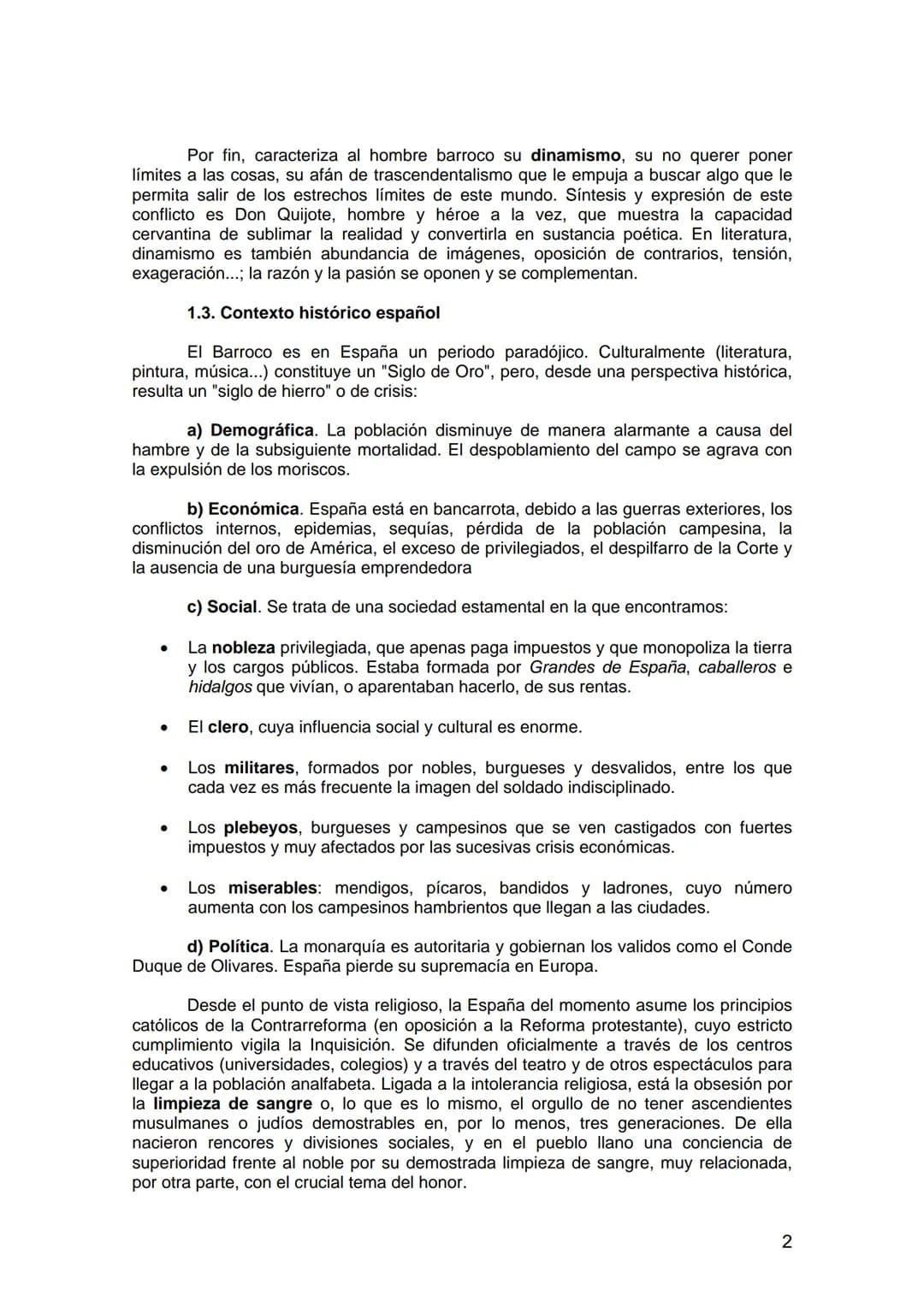 TEMA 10: LA LITERATURA BARROCA (SIGLO XVII)
1. Introducción
2. Características generales de la literatura barroca
2.1. Conceptismo y cultera