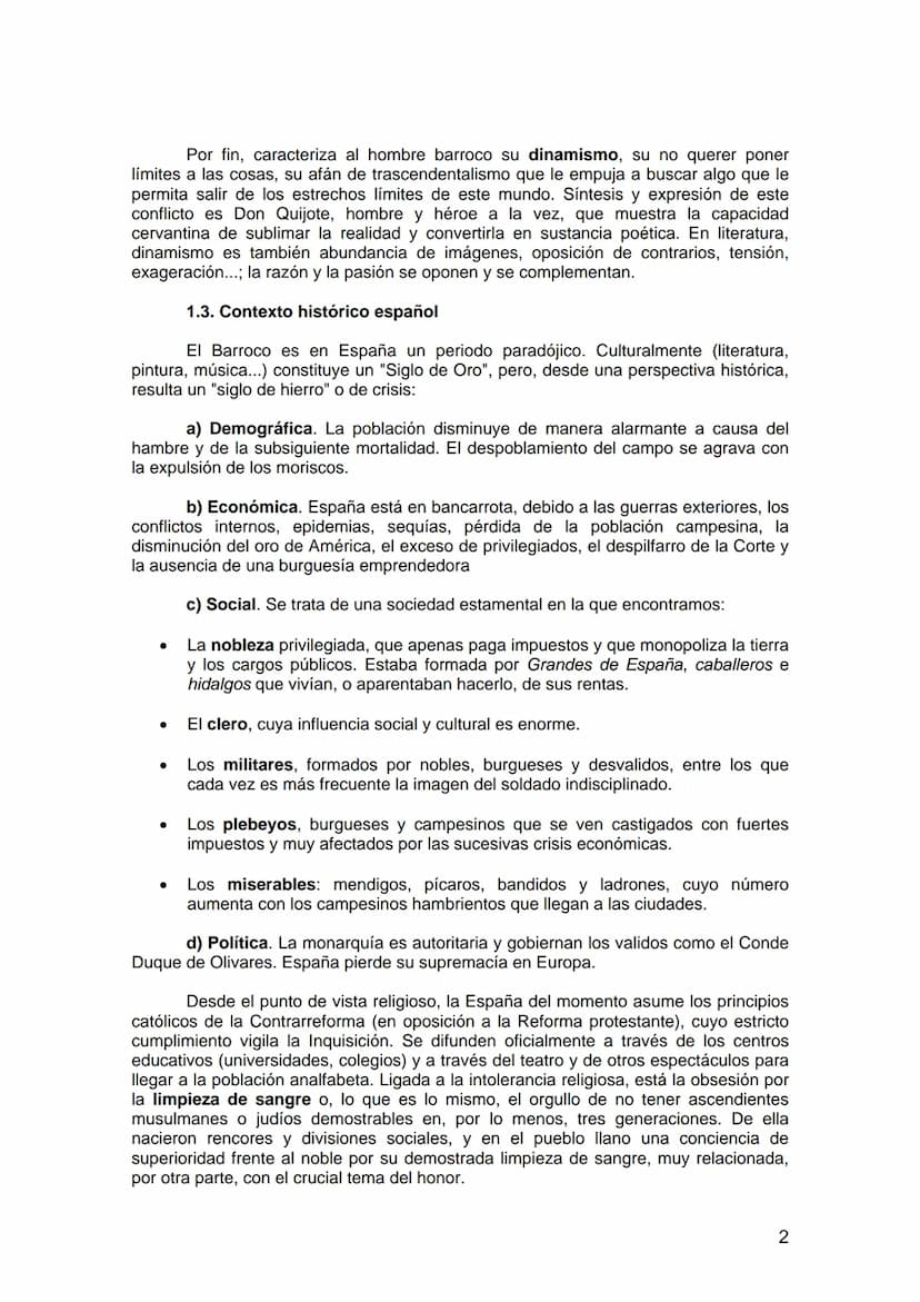 TEMA 10: LA LITERATURA BARROCA (SIGLO XVII)
1. Introducción
2. Características generales de la literatura barroca
2.1. Conceptismo y cultera