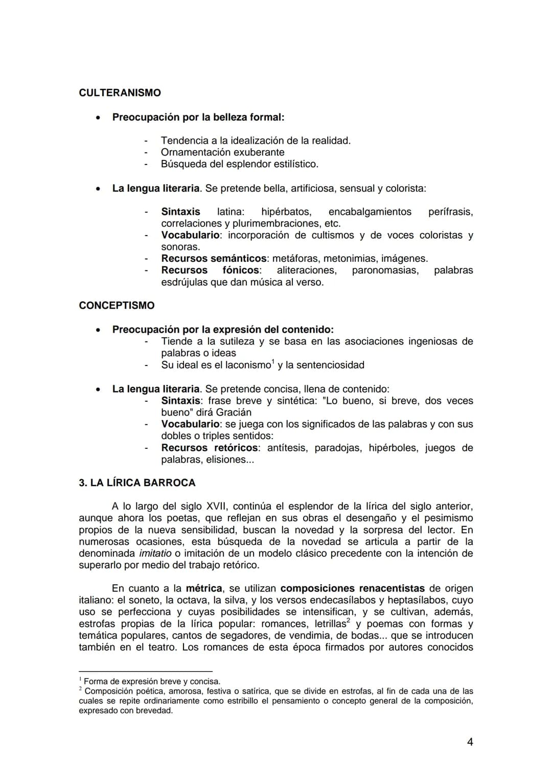 TEMA 10: LA LITERATURA BARROCA (SIGLO XVII)
1. Introducción
2. Características generales de la literatura barroca
2.1. Conceptismo y cultera