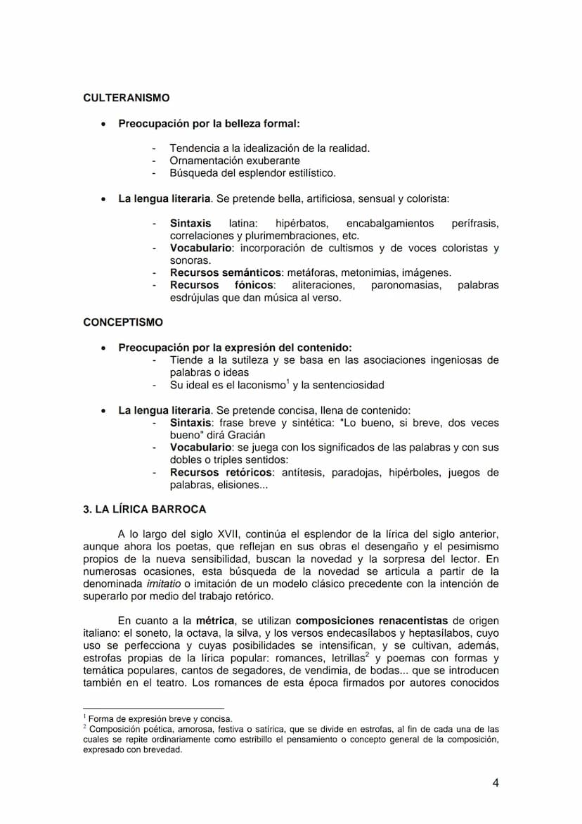TEMA 10: LA LITERATURA BARROCA (SIGLO XVII)
1. Introducción
2. Características generales de la literatura barroca
2.1. Conceptismo y cultera