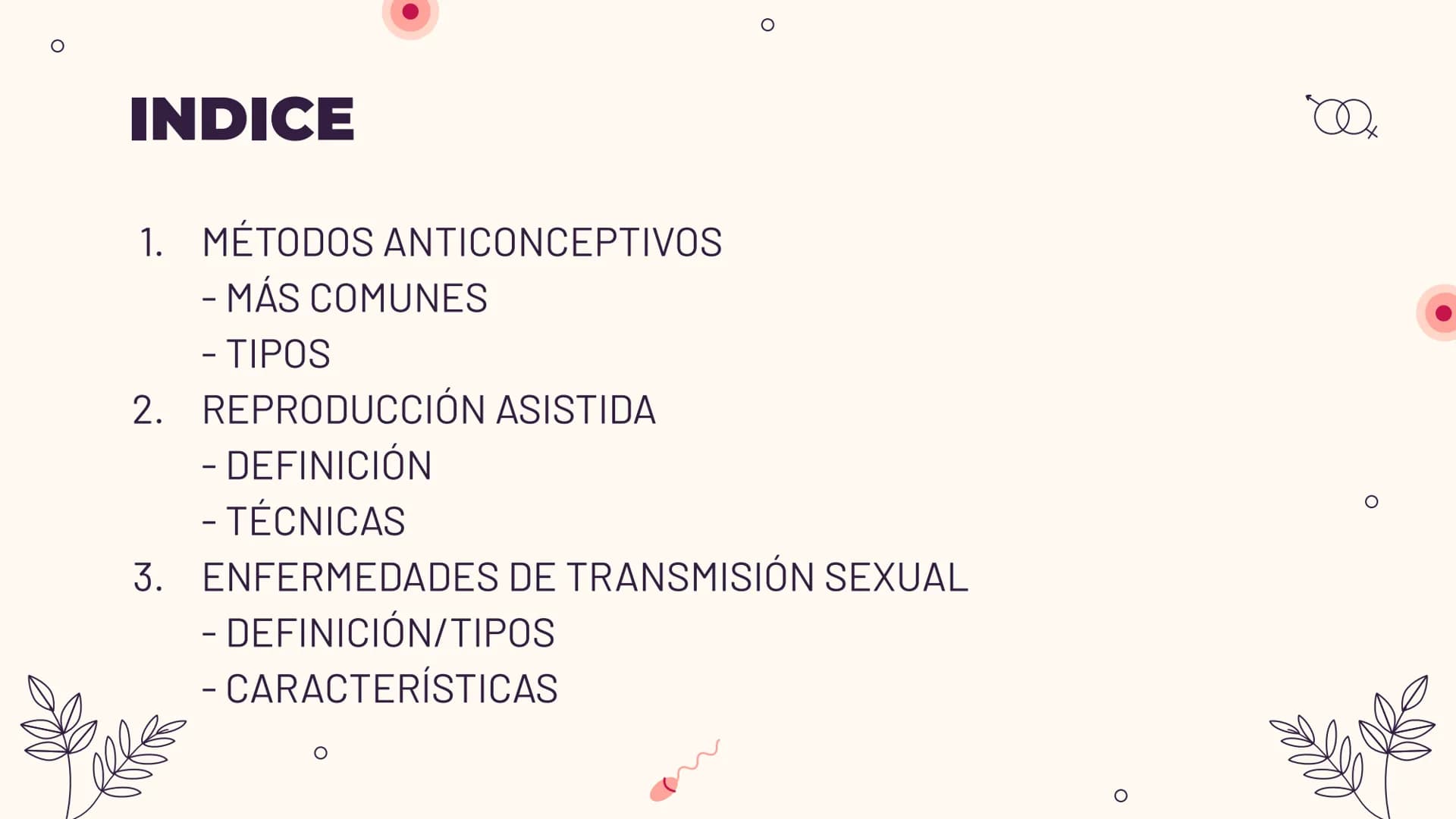 O
TEMA 6: REPRODUCCIÓN
HUMANA Y SEXUALIDAD
Yaiza García García
Xx
O
an
O
Q O
INDICE
O
1. APARATO REPRODUCTOR MASCULINO
- ESTRUCTURA
- PUBERT