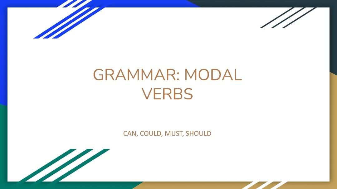 Modal Verbs