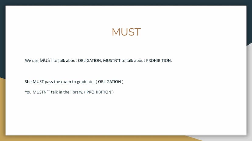 GRAMMAR: MODAL
VERBS
CAN, COULD, MUST, SHOULD We use CAN to talk about ABILITY and POSSIBILITY in the present:
He CAN/ CAN'T get a new job (