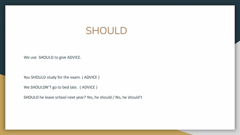 GRAMMAR: MODAL
VERBS
CAN, COULD, MUST, SHOULD We use CAN to talk about ABILITY and POSSIBILITY in the present:
He CAN/ CAN'T get a new job (