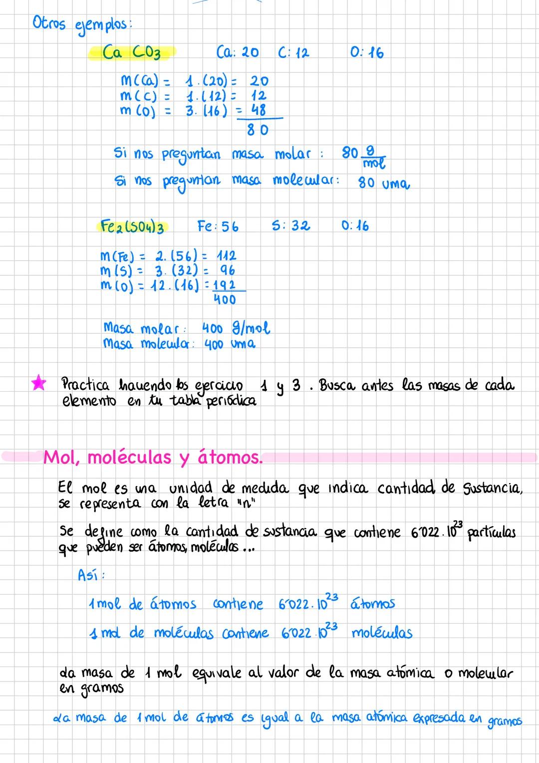 # Calcular la masa molecular o molar de un compuesto.

da masa molar o molecular de un compuesto se escribe $Mm$ y aunque en su valor numéri