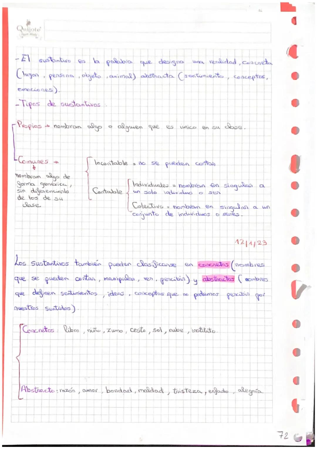 Tipos de Sustantivos