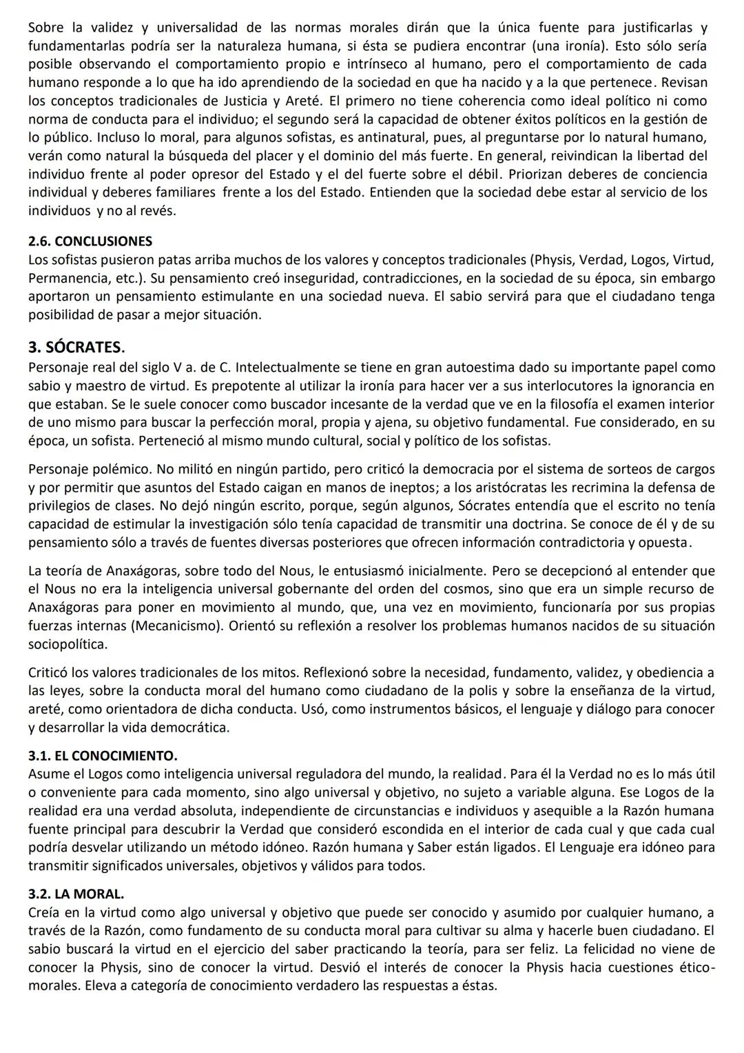 TEMA 2: LOS SOFISTAS Y SÓCRATES.
1. CONTEXTO.
En el siglo V a. de C. Se produce una reacción hacia el humanismo y se abandona la especulació