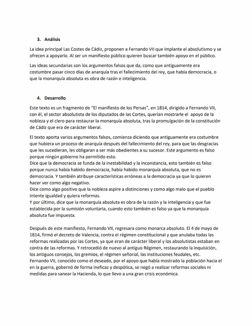 COMENTARIO DE TEXTO HISTORICO: El manifiesto de los persas.
Lara Cercós Edo
1. Introducción
Este texto es un fragmento de el Manifiesto de l