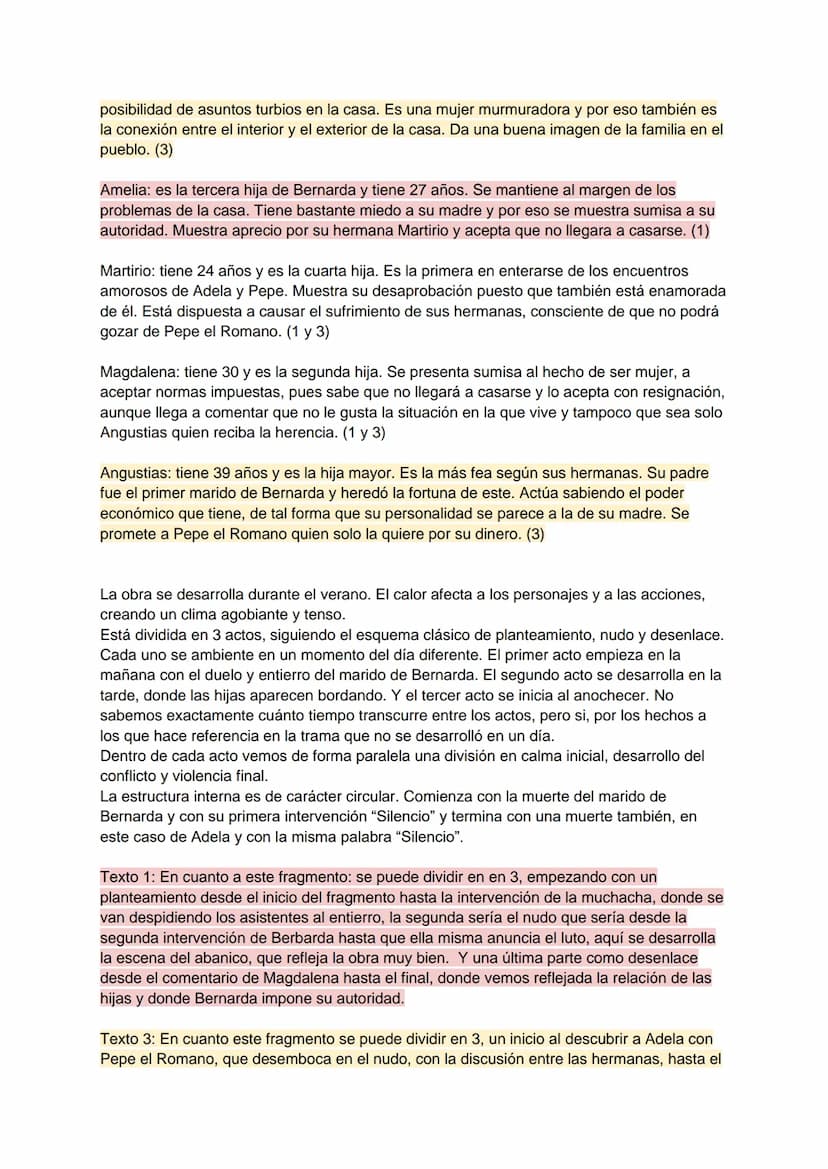 CASA DE BERNARDA ALBA
El texto objeto de nuestro comentario, es un fragmento de La Casa Bernarda Alba, última
obra de Federico García Lorca 