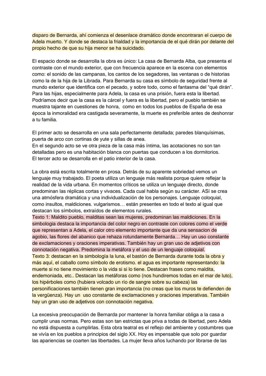 CASA DE BERNARDA ALBA
El texto objeto de nuestro comentario, es un fragmento de La Casa Bernarda Alba, última
obra de Federico García Lorca 