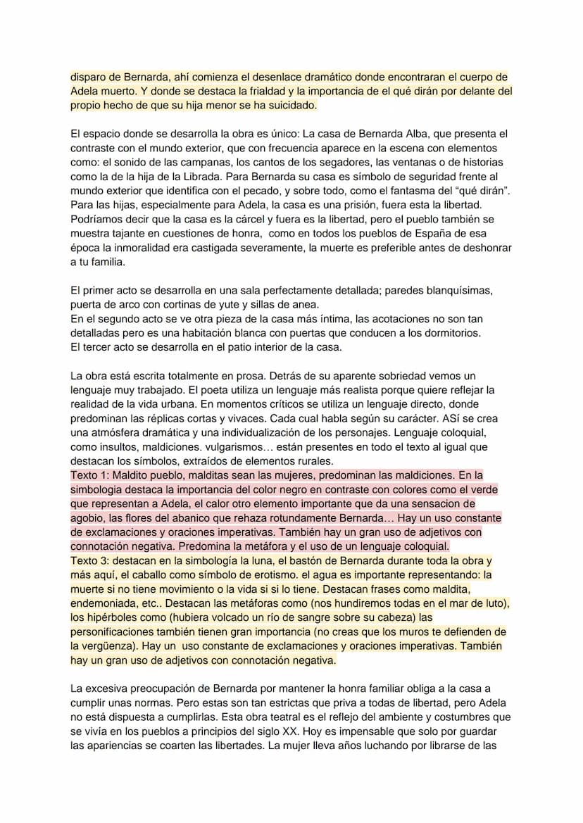 CASA DE BERNARDA ALBA
El texto objeto de nuestro comentario, es un fragmento de La Casa Bernarda Alba, última
obra de Federico García Lorca 