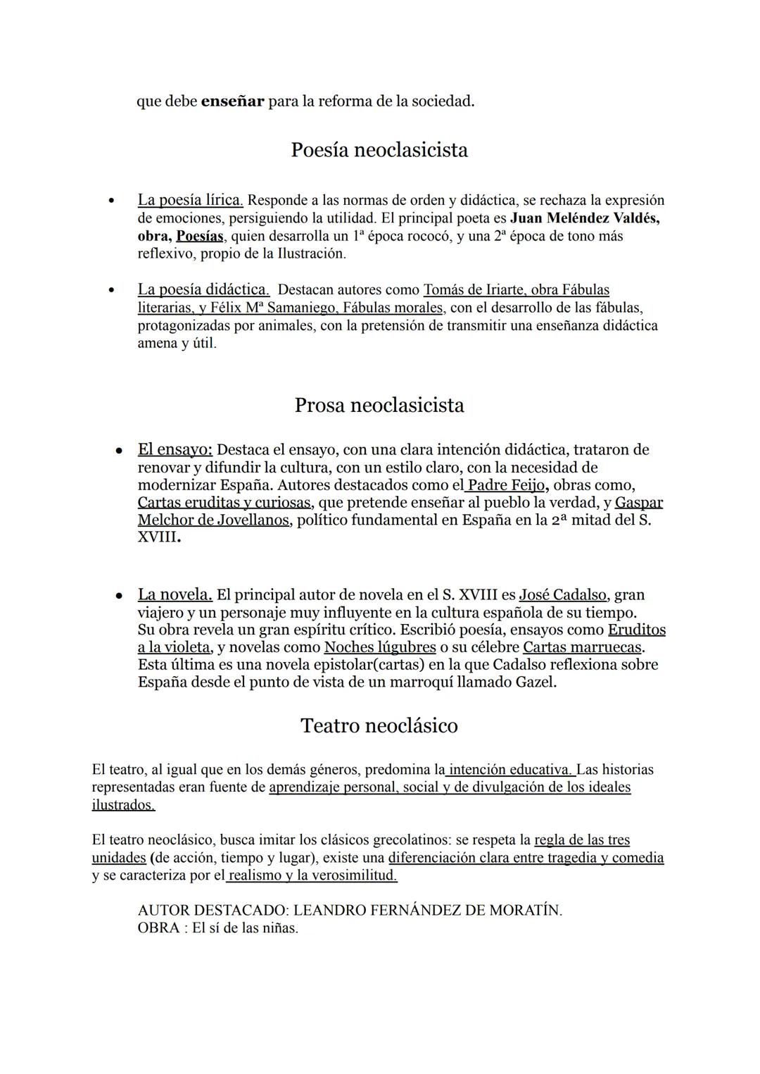 Literatura del S. XVIII
●
Reformismo ilustrado s. XVIII
El S. XVIII fue en España un período de renovación en todos los ámbitos,
bajo un mov