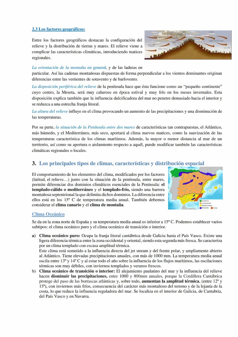 El Clima
Tema 3
TEMPERATURA
MEDIA ANUAL (°C)
Menos de 7,5⁰
De 7,5° a 10°
De 10° a 12,5⁰
De 12,5° a 15°
De 15° a 17,5°
De 17,5° a 20º TEMA 3: