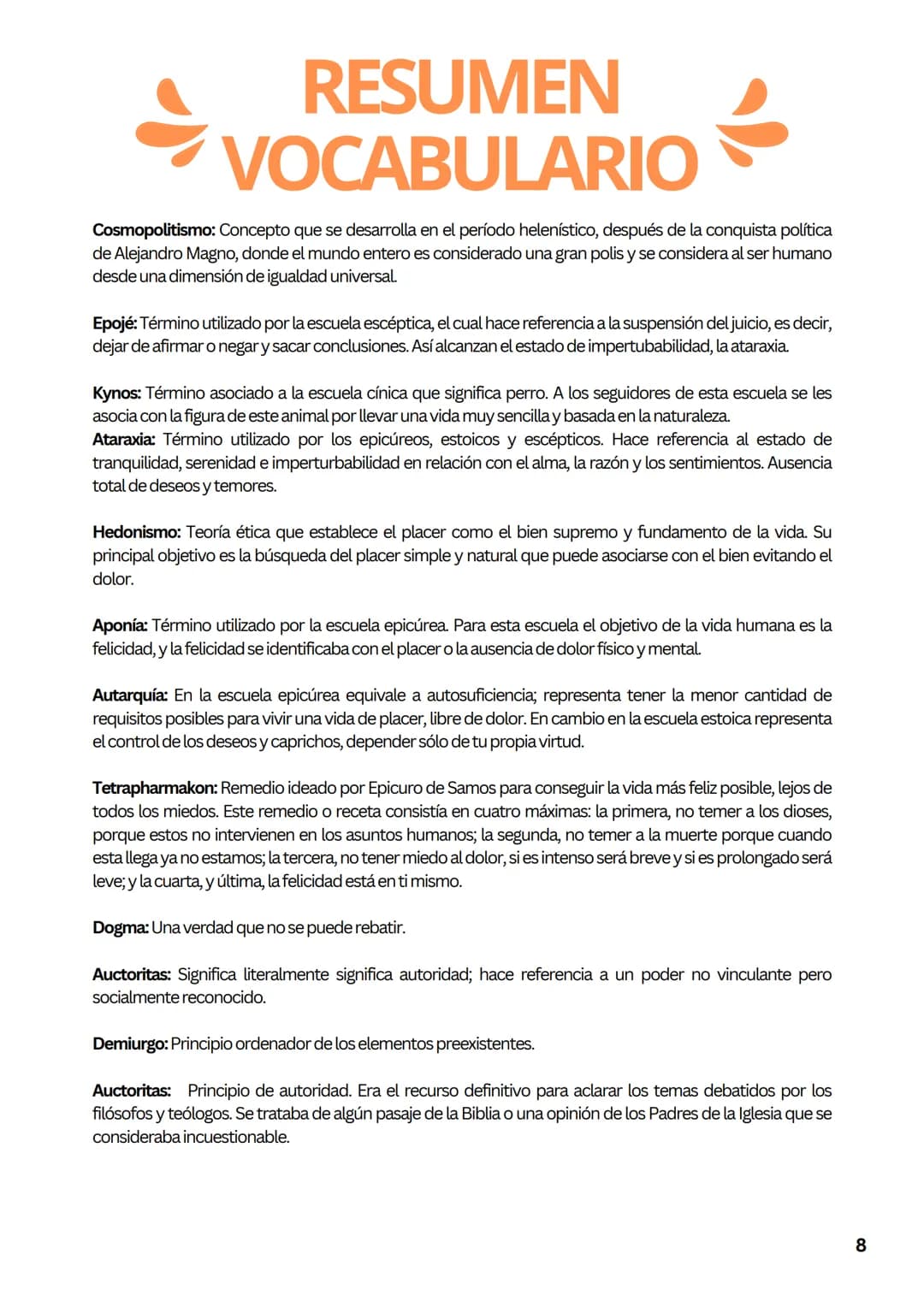 ESCUELAS HELENÍSTICAS
Epicureismo
Cinismo
CRONOLOGÍA
323 a.C.
Muerte Alejandro Magno
CONTEXTO HISTÓRICO
La conquista política de Alejandro M