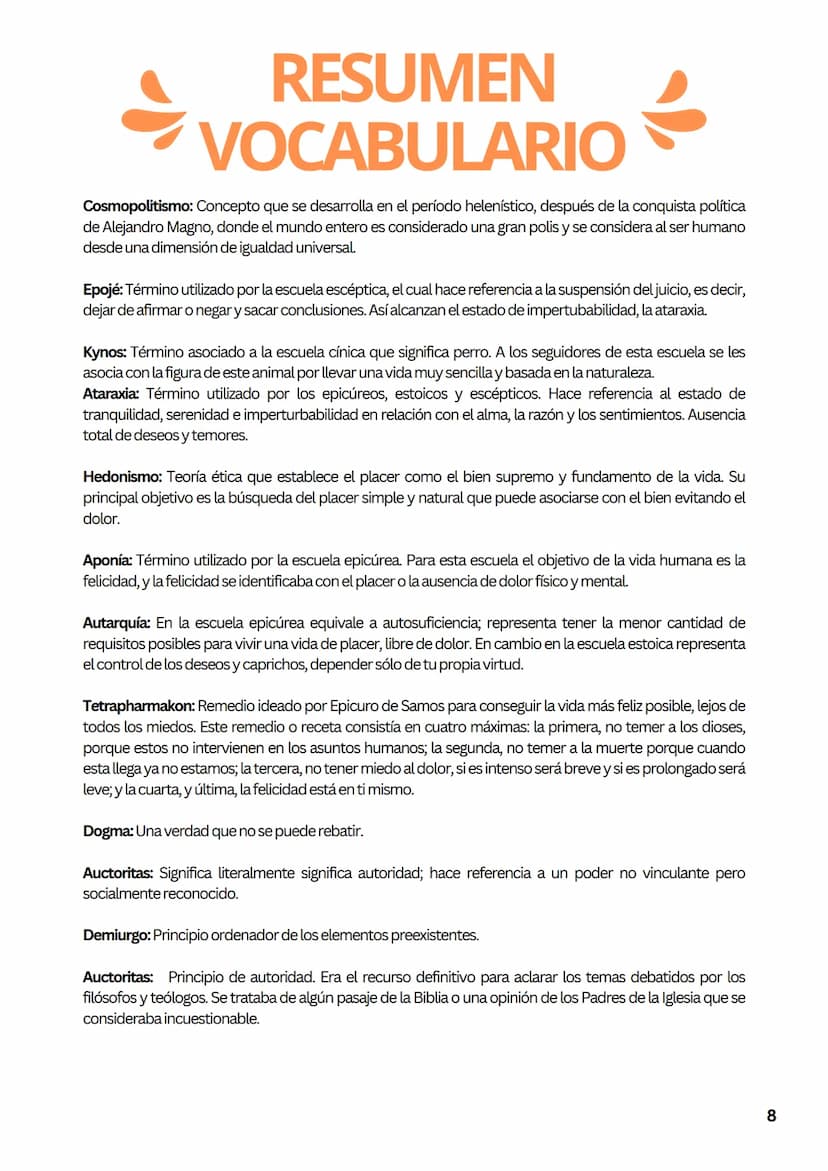 ESCUELAS HELENÍSTICAS
Epicureismo
Cinismo
CRONOLOGÍA
323 a.C.
Muerte Alejandro Magno
CONTEXTO HISTÓRICO
La conquista política de Alejandro M