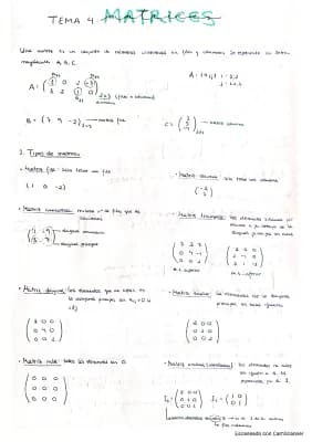 Know MATRICES. 2º Bachillerato thumbnail