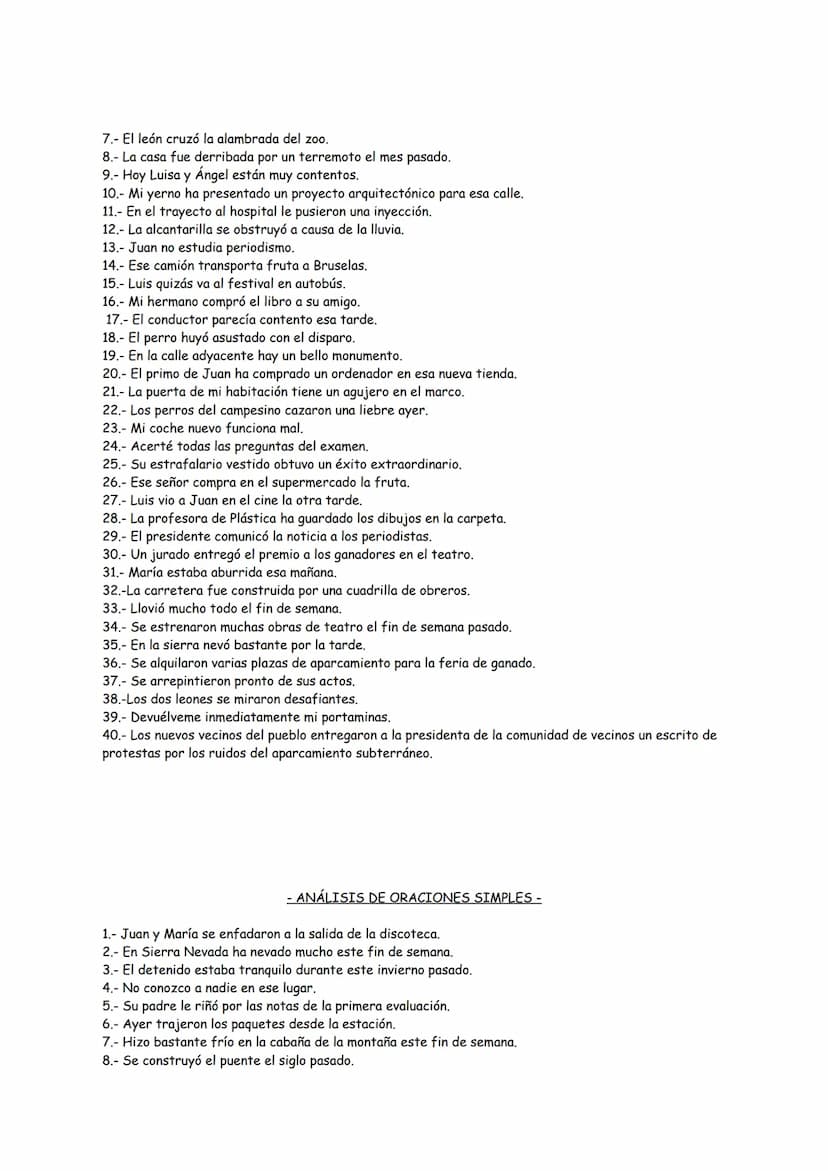 A.- SUJETO.
1.- Analiza en SN (Suj) y SV (Pred) las oraciones siguientes:
Me tomo un café descafeinado.
Me gusta el café con leche.
Me encan