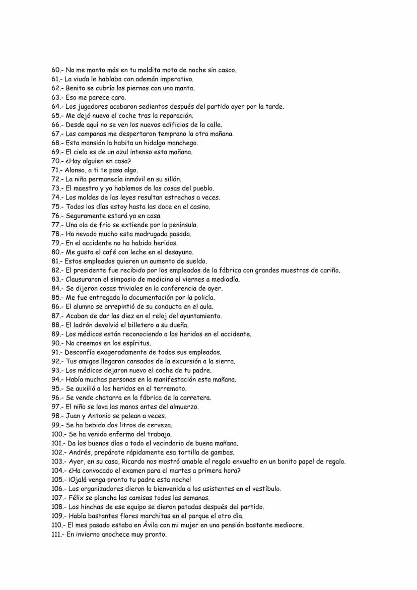 A.- SUJETO.
1.- Analiza en SN (Suj) y SV (Pred) las oraciones siguientes:
Me tomo un café descafeinado.
Me gusta el café con leche.
Me encan