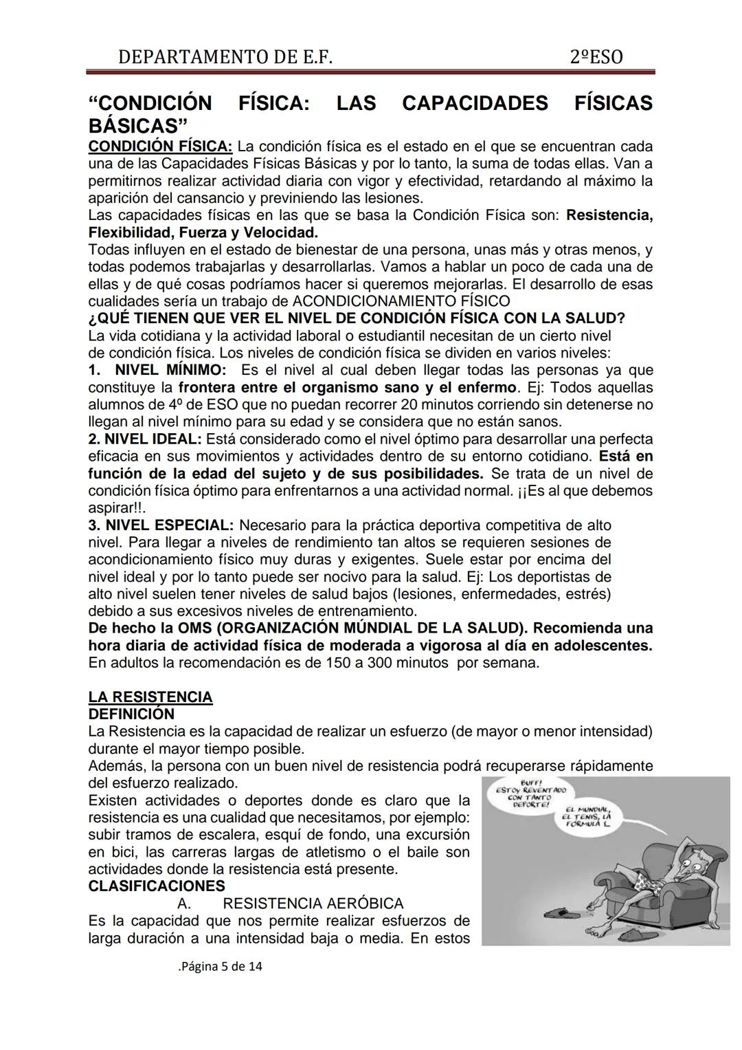 DEPARTAMENTO DE E.F.
UNIDAD DIDÁCTICA 1: EL CALENTAMIENTO
"Es un conjunto de actividades o ejercicios, primero de carácter general, después 