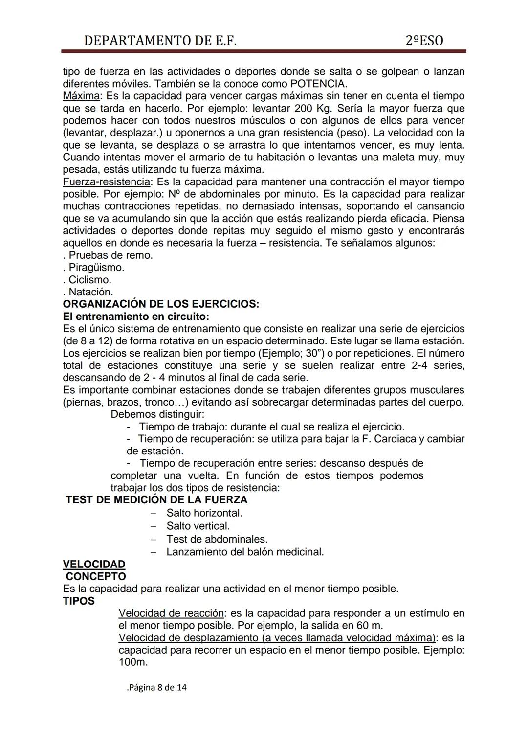 DEPARTAMENTO DE E.F.
UNIDAD DIDÁCTICA 1: EL CALENTAMIENTO
"Es un conjunto de actividades o ejercicios, primero de carácter general, después 