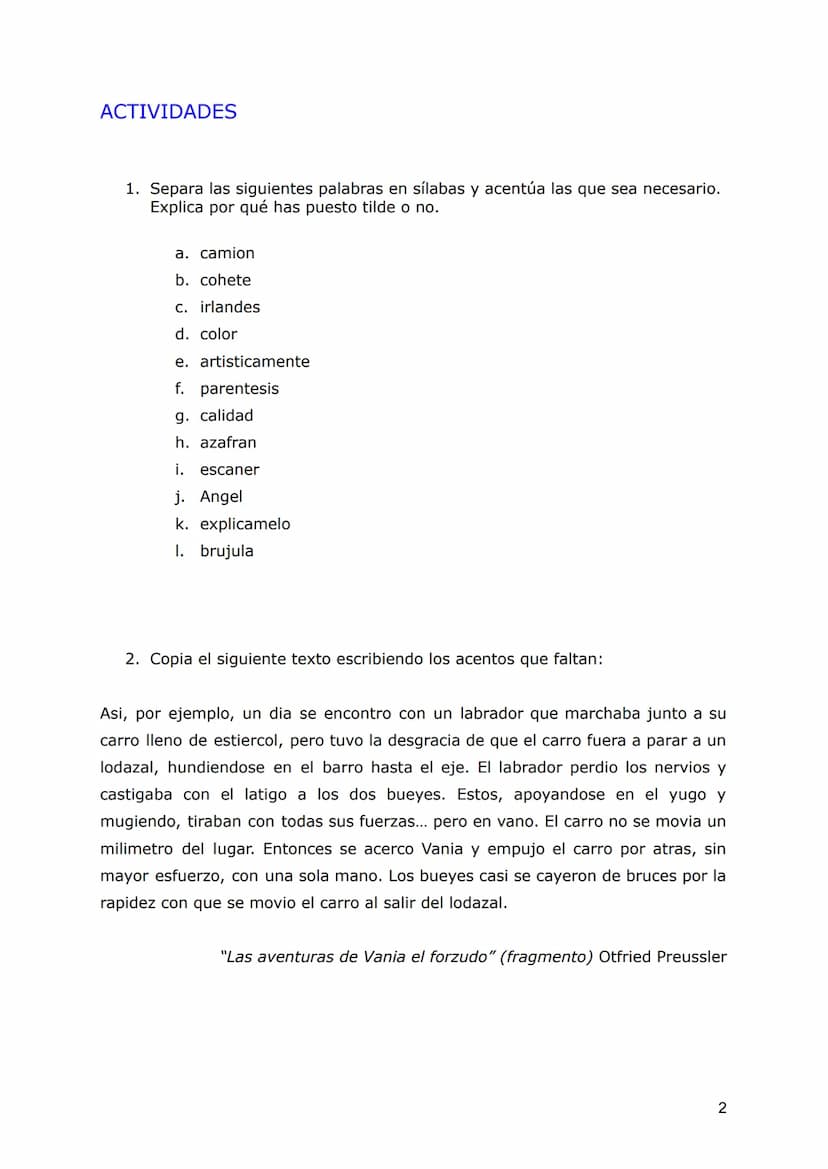 REGLAS DE ACENTUACIÓN
Se
Agudas
-S.
ORTOGRAFÍA
acentúan cuando Llevan tilde cuando NO
terminan en vocal, -n o terminan en vocal, -no Siempre