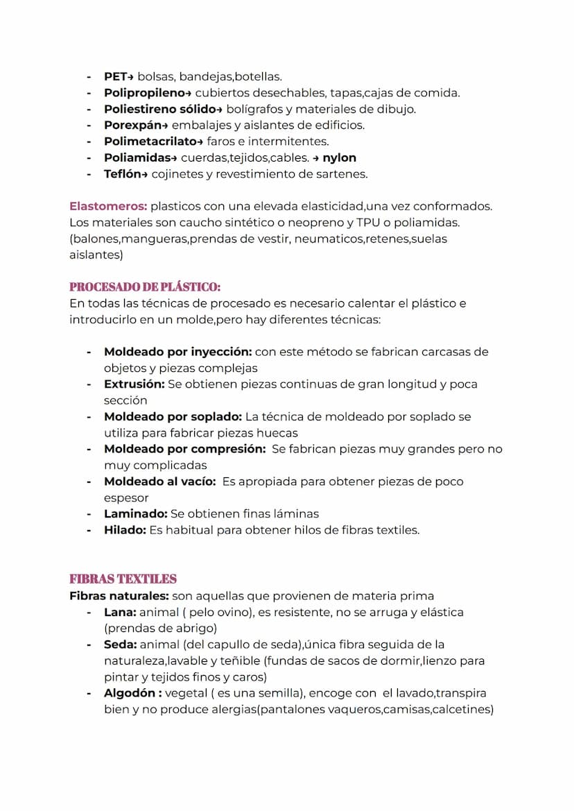 Plástico: sustancia que se obtiene por síntesis química de otra sustancia.
LOS PLÁSTICOS
Monómero: molécula simple que se repite continuamen
